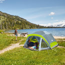 Coleman Skydome 4-Person Camping Tent With Screen Room, Rock Grey, 1 CT