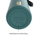 Contigo DualSip Leakproof Insulated Water Bottle with Carry Strap and 2-Way Lid, Mineral Teal Champagne, 24 Ounce
