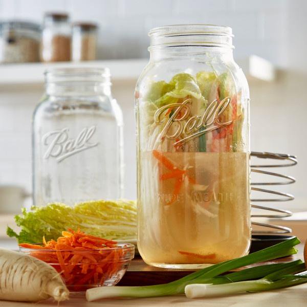 Ball Glass Mason Jar, Wide Mouth, Half Gallon Size, 64 OZ (24-Pack)