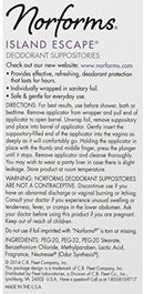 Norforms Feminine Deodorant Suppositories, Long Lasting Odor Control, Island Escape, 12 Count