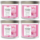 Yankee Candle Signature Small Tumbler Candle, Enchanting Cherry Blossoms, 4.3 Ounces (Pack of 4)