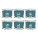 Yankee Candle Signature Votive Mini Candle Jar, Winter Night Stars Scent, Natural Soy Wax Blend Candle with Natural Fiber Wick, 1.3 OZ Glass Jar (Pack of 6)