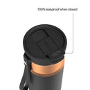 Contigo DualSip Leakproof Insulated Water Bottle with Carry Strap and 2-Way Lid, Licorice Bronze, 24 Ounce