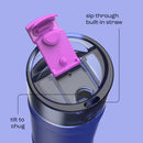 bubba DualSip Leakproof Insulated Water Bottle with Straw, Ocean Energy, 18 Ounce