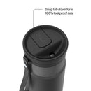 Contigo SnapSeal Vacuum-Insulated Stainless Steel Travel Mug, Licorice Gunmetal, 16 Ounce