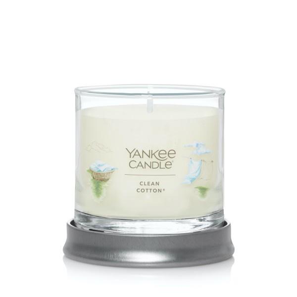 Yankee Candle Small Tumbler Scented Single Wick Jar Candle, Clean Cotton, Over 20 Hours of Burn Time, 4.3 Ounce (Pack of 2)