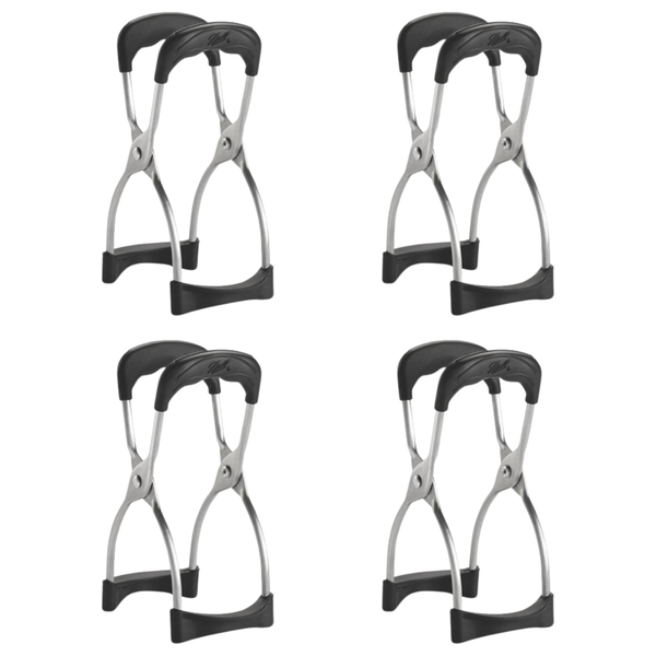 Ball Secure-Grip Canning Jar Lifter Tongs, Black, (Pack of 4)