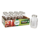 Ball Regular Mouth Glass Mason Jars with Lids and Bands, Used for Canning, Pickling, Juice, Jam, Jelly, 12 Pint Size 16 Ounce Jars + 12 Quart Size 32 Ounce Jars + 12 Lids/Bands
