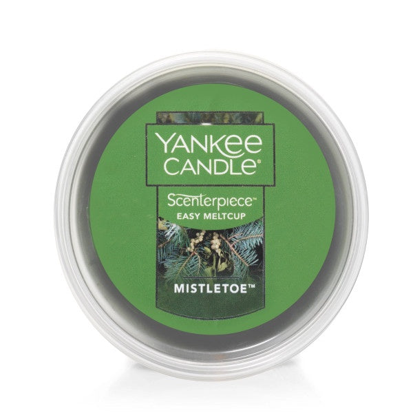Yankee Candle Christmas Eve, Mistletoe, Cherries on Snow and Shimmering Christmas Tree Scenterpiece Easy MeltCup Variety Pack