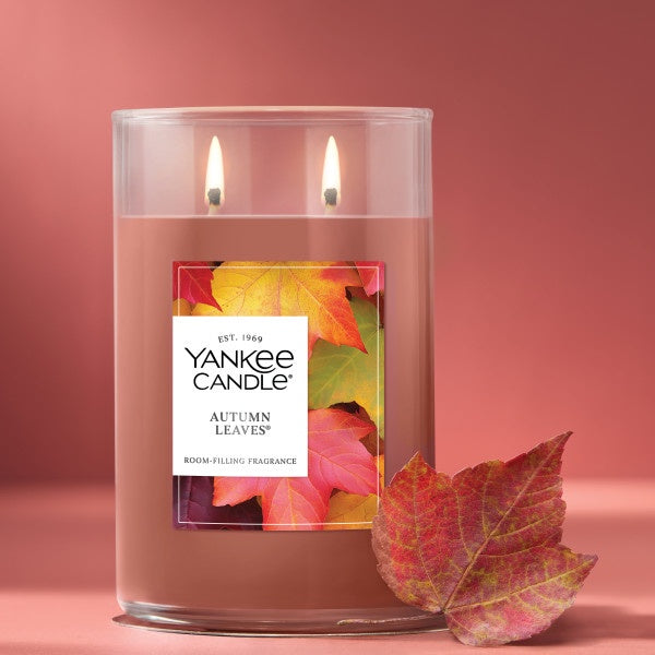 Yankee Candle Large Tumbler Scented Candle, Autumn Leaves, 20 oz