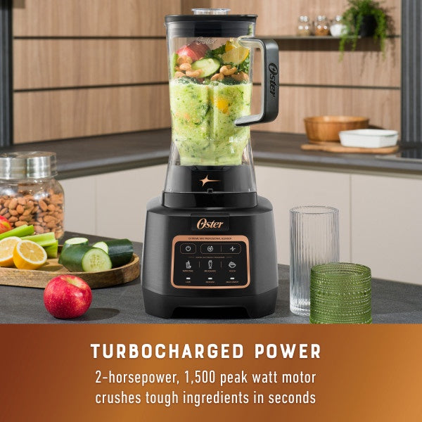 Oster Extreme Mix Blender, 1500 Watt High Speed Blender with 10-Point Blade, 8-Cup Kitchen Blender with Auto Programs