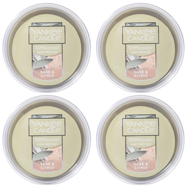 Yankee Candle Sage & Citrus Scenterpiece Easy MeltCup (Pack of 4)