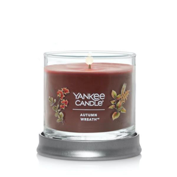 Yankee Candle Small Tumbler Scented Single Wick Jar Candle, Autumn Wreath, Over 20 Hours of Burn Time, 4.3 Ounce (Pack of 4)