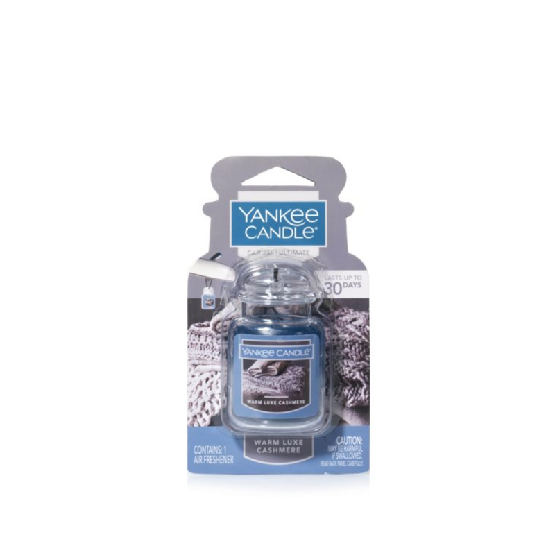 Yankee Candle Car Air Fresheners, Hanging Car Jar Ultimate, Neutralizes Odors Up To 30 Days, Warm Luxe Cashmere, 0.96 OZ (Pack of 6)