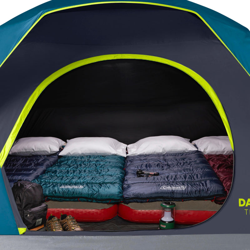 Coleman 6-Person Dark Room Skydome Camping Tent, Blue