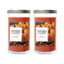 Yankee Candle Medium Pillar Scented Candle, Spiced Pumpkin, 14.25 oz, 2-Pack