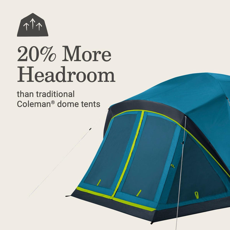 Coleman Skydome 4-Person Screen Room Camping Tent with Dark Room Techn