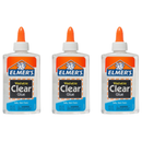 Elmer's Liquid School Glue, Clear Glue, Washable, Great for Making Slime, 5 Ounces, Pack of 3