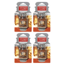 Yankee Candle Car Air Fresheners, Hanging Car Jar Ultimate, Neutralizes Odors Up To 30 Days, Leather, 0.96 OZ (Pack of 4)