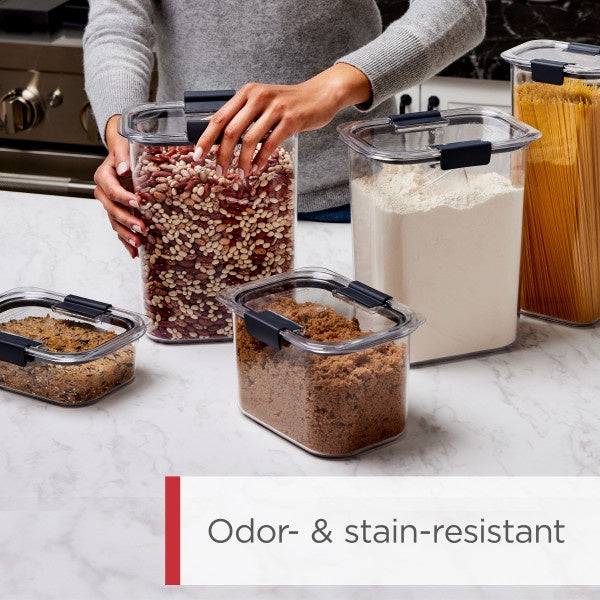 Rubbermaid Brilliance Pantry Food Storage Containers, 8 Piece + 20 Piece Set (28 pieces total)