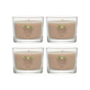 Yankee Candle Signature Votive Mini Candle Jar,  Sun & Sand Scent, Natural Soy Wax Blend Candle with Natural Fiber Wick, 1.3 OZ Glass Jar (Pack of 4)