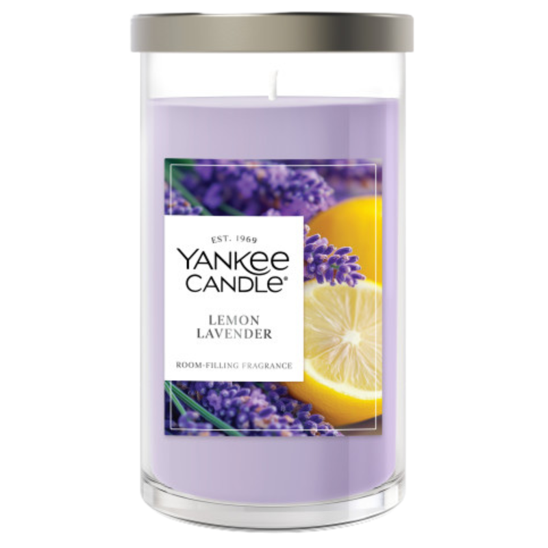 Yankee Candle Medium Pillar Scented Candle, Lemon Lavender, 14.25 oz (2-Pack)