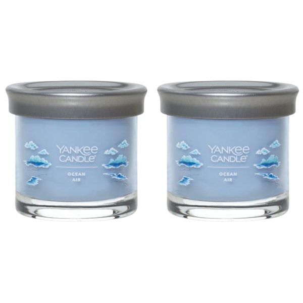 Yankee Candle Small Tumbler Scented Single Wick Jar Candle, Ocean Air, Over 20 Hours of Burn Time, 4.3 Ounce (Pack of 2)