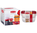 Rubbermaid Easy Find Lids Food Storage Containers, Red, 18-Piece + 4-Piece Set (22 pieces total)