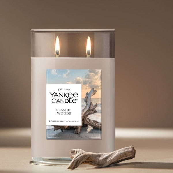 Yankee Candle Large Tumbler Scented Candle, Seaside Woods, 20 oz