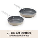 Calphalon Premier Ceramic Nonstick 8" & 10" Frying Pan Set, Mushroom Grey, 1 CT