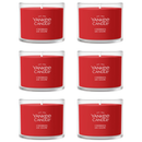 Yankee Candle Signature Votive Mini Candle Jar, Cherries on Snow, Natural Soy Wax Blend Candle with Natural Fiber Wick, 1.3 OZ Glass Jar (Pack of 6)