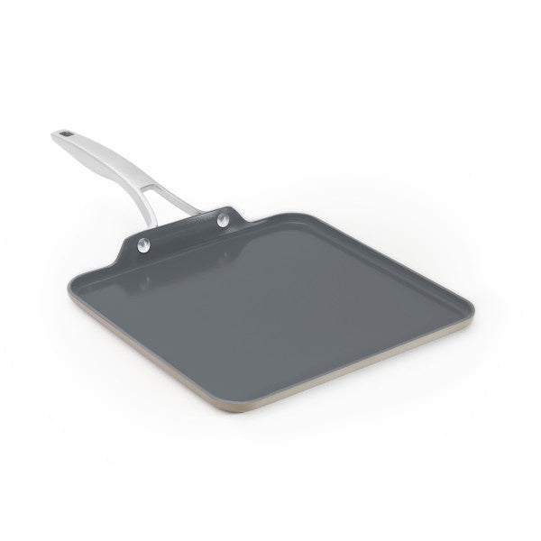 Calphalon Premier Ceramic Nonstick 11" Square Griddle, Mushroom Grey, 1 CT