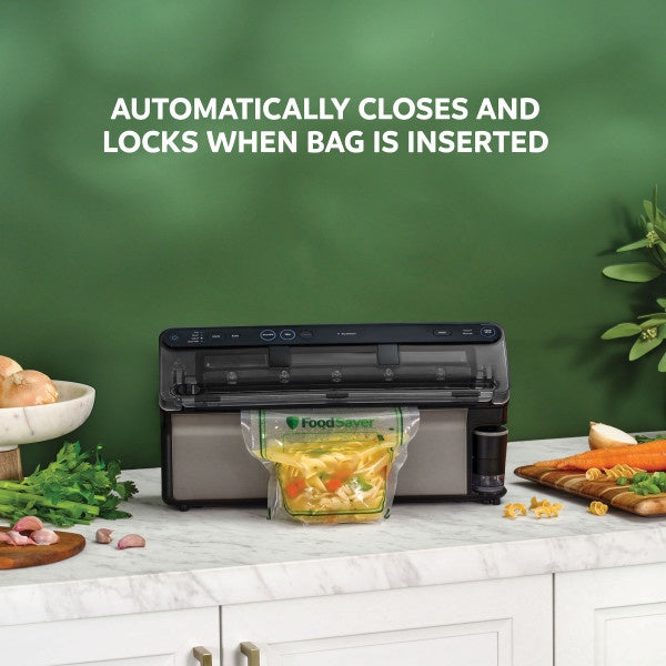 FoodSaver Elite All-in-One Liquid+ Vacuum Sealer with Bags, Rolls, and Accessories, Dark Stainless Steel