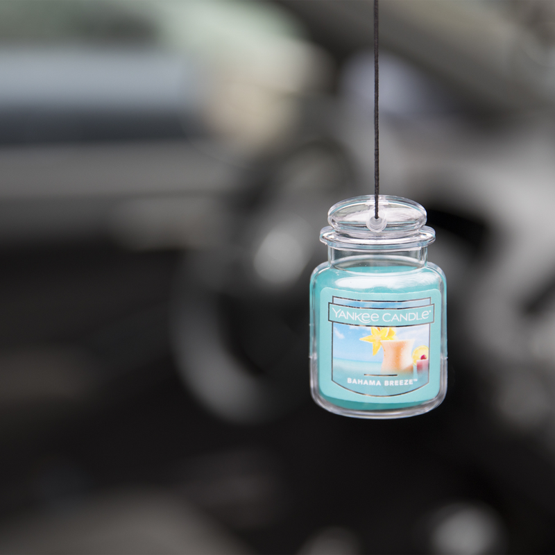 Yankee Candle Car Air Fresheners, Hanging Car Jar Ultimate, Neutralizes Odors Up To 30 Days, Bahama Breeze, 0.96 OZ (Pack of 12)