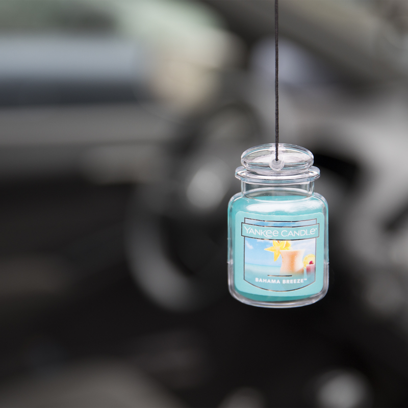 Yankee Candle Car Air Fresheners, Hanging Car Jar Ultimate, Neutralizes Odors Up To 30 Days, Bahama Breeze, 0.96 OZ (Pack of 6)