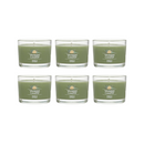 Yankee Candle Signature Votive Mini Candle Jar, Sage & Citrus Scent, Natural Soy Wax Blend Candle with Natural Fiber Wick, 1.3 OZ Glass Jar (Pack of 6)