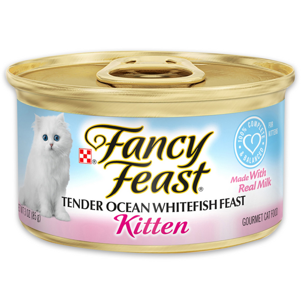 Fancy Feast We Cat Food Tender Ocean Whitefish Feast, Kitten, Made with Real Milk