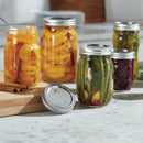 Ball Wide Mouth Glass Mason Jars with Lids and Bands, Used for Canning, Pickling, Juice, Jam, Jelly, 12 Quart Size 32 Ounce + 12 Pint Size 16 Ounce (Total 24 Jars)