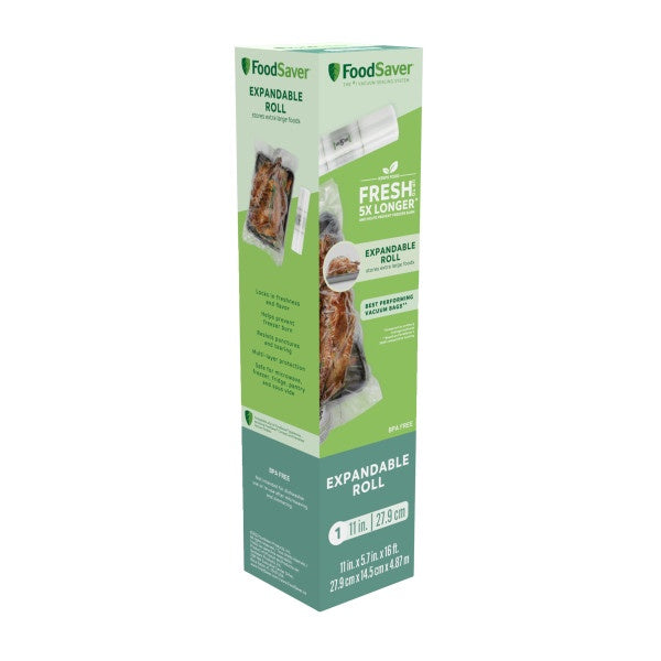 FoodSaver 11" x 16' Expandable Vacuum Seal Rolls, Pack of 2