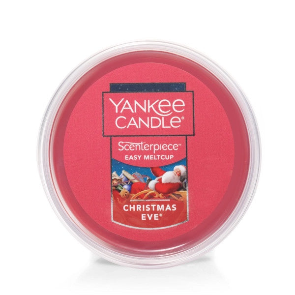 Yankee Candle Christmas Eve, Mistletoe, Cherries on Snow and Shimmering Christmas Tree Scenterpiece Easy MeltCup Variety Pack