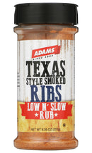 Adams Texas Style Smoked Ribs Low N’ Slow Rub, 8.35 Ounce Bottle (Pack of 1)