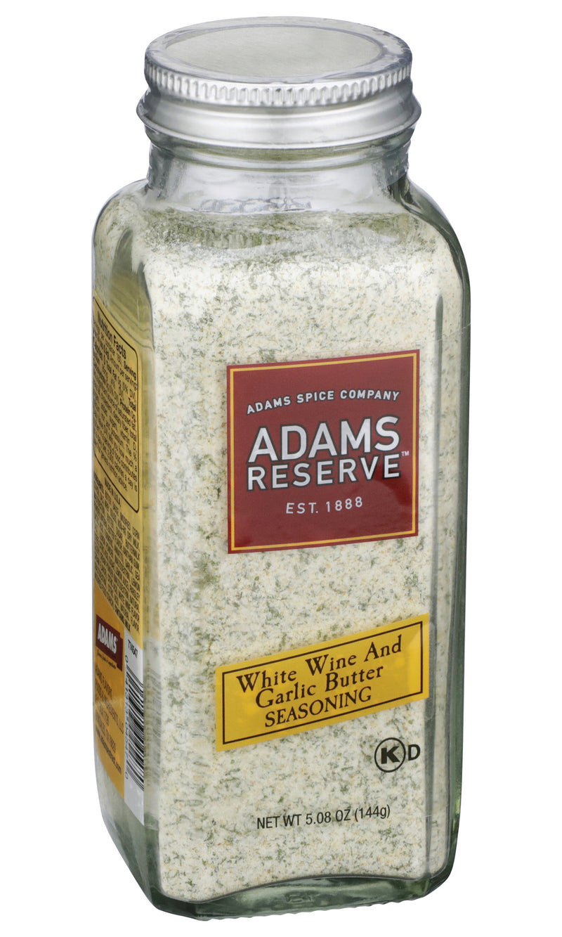 Adams Reserve Seasoning, White Wine & Garlic Butter Seasoning, 5.08 Ounce Glass Bottle (Pack of 1)