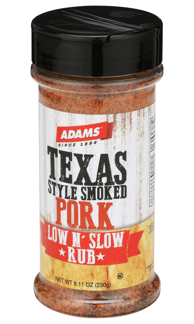Adams Texas Style Smoked Pork Low N’ Slow Rub, 8.11 Ounce Bottle (Pack of 1)