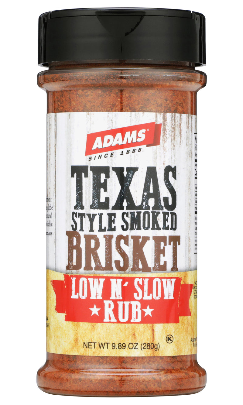 Adams Texas Style Smoked Brisket Low N’ Slow Rub, 9.89 Ounce Bottle (Pack of 1)