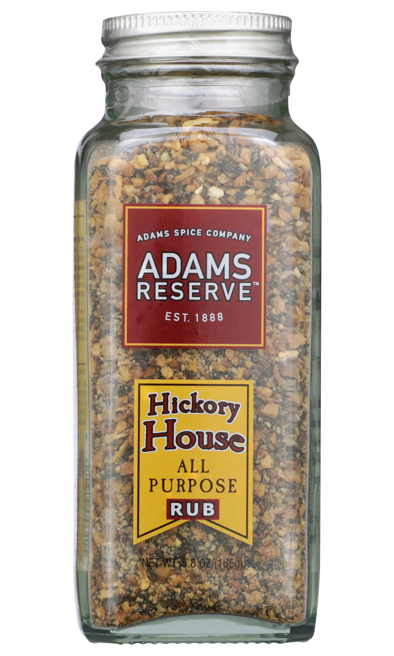 Adams Reserve Hickory House All Purpose Rub, 5.8 Ounce Glass Bottle (Pack of 1)