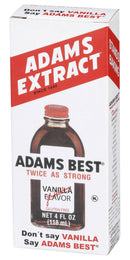 Adams Best Extracts, Vanilla Flavor, Twice as Strong, Gluten Free, 4 FL OZ Bottle (Pack of 1)