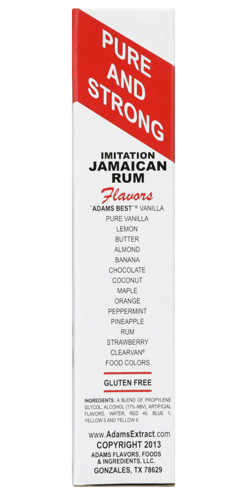 Adams Extract Imitation Jamaican Rum Flavor, Extra Strength, Gluten Free, 1.5 FL OZ Glass Bottle (Pack of 1)