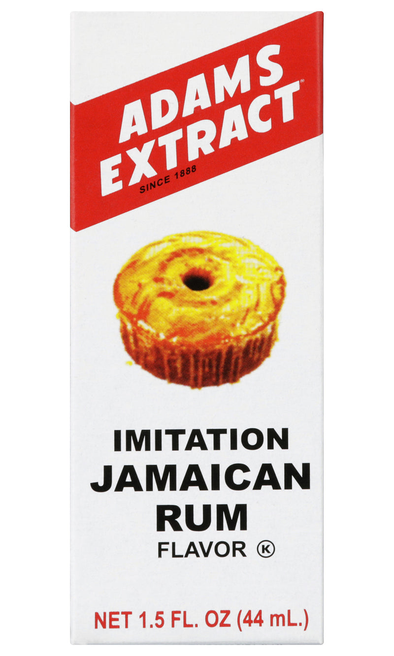 Adams Extract Imitation Jamaican Rum Flavor, Extra Strength, Gluten Free, 1.5 FL OZ Glass Bottle (Pack of 1)