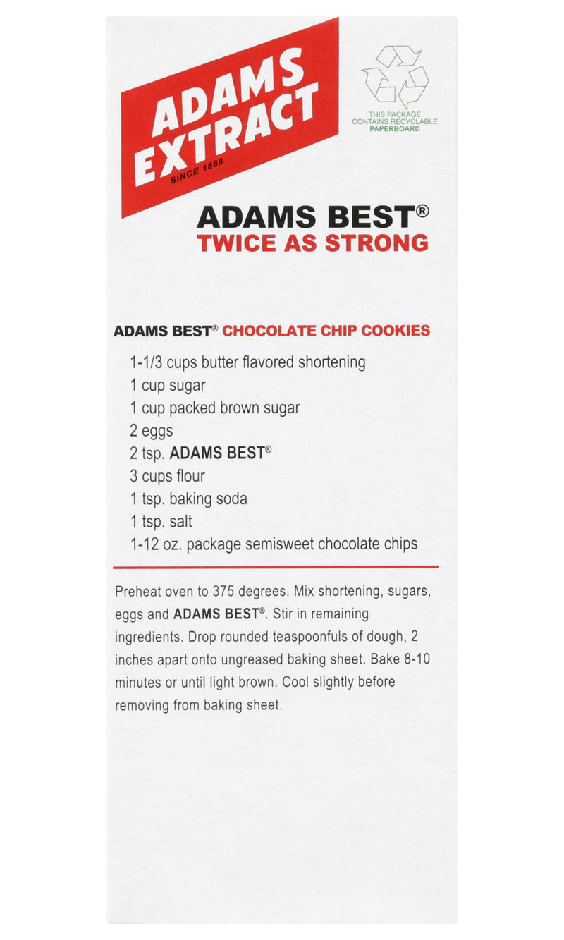 Adams Best Natural & Artificial Vanilla Flavor, 1.5 FL OZ