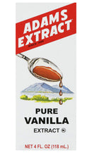 Adams Extract Pure Vanilla Extract, True Fruit Flavor, Gluten Free, 4 FL OZ Glass Bottle (Pack of 1)